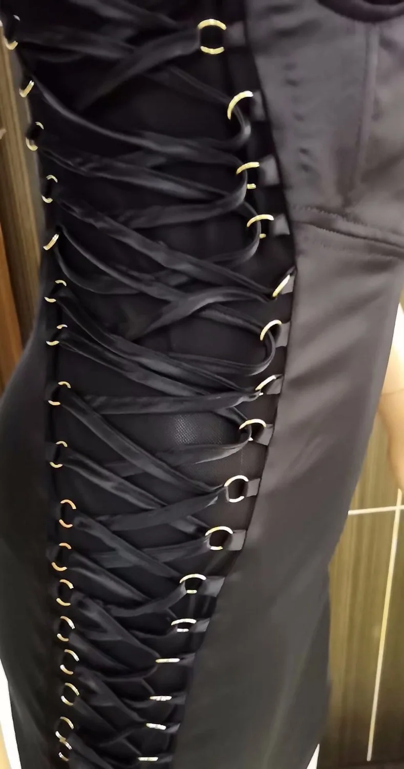 

2019 New Elegant Women fashion black Sleeveless Spaghetti Strap Bodycon Celebrity evening Party Bandage dresses dropshipping