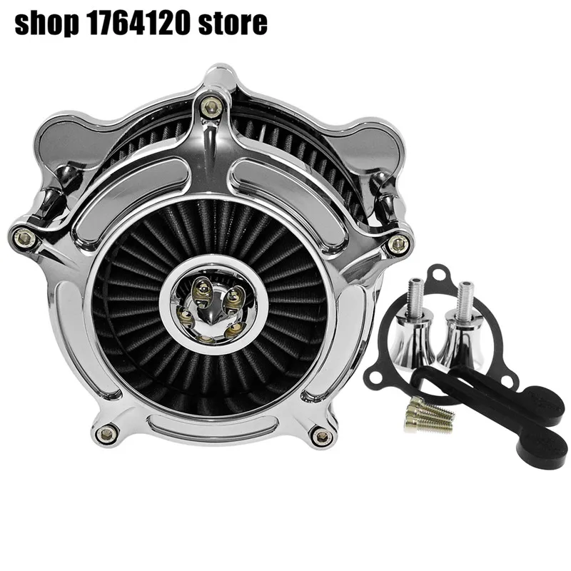 Серый фильтр мотоцикла Спайк фильтр входящего воздуха для Harley Touring Electra Street Glide Road King Road Glide-Up Softail 18