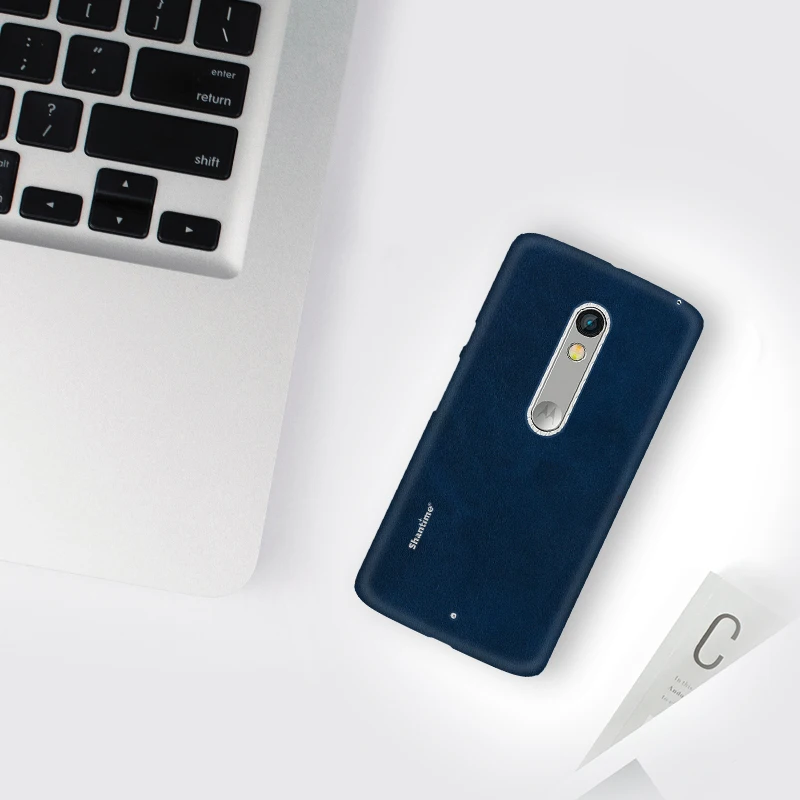 Blue Чехол Роскошный винтажный из искусственной кожи чехол для Motorola Moto X Play чехол для телефона для Motorola Moto X Play чехол в деловом стиле - Цвет: Blue