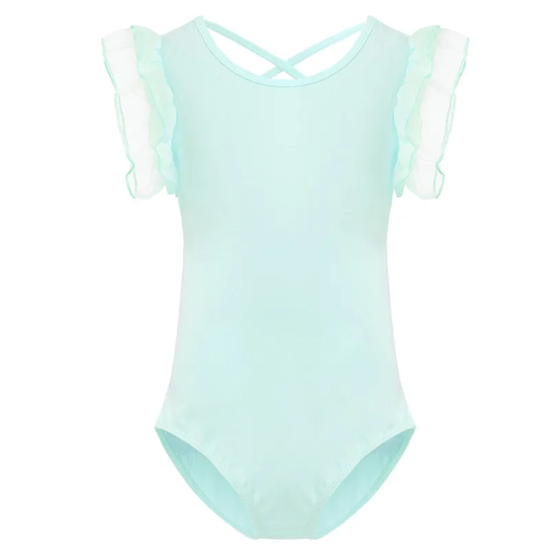 Классическое балетное платье с оборками на рукавах для девочек Танцевальная