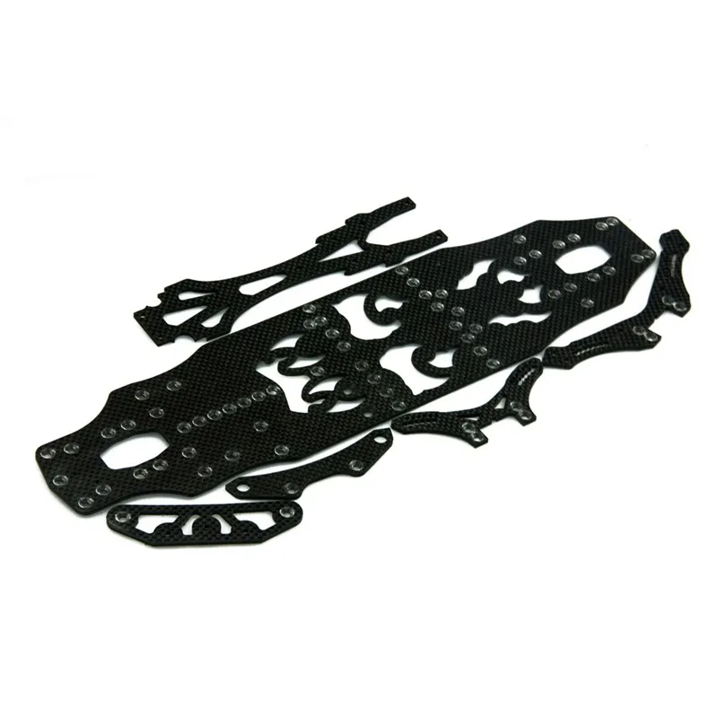 1 Набор из углеродистой комплект шасси для RC Sakura D4 1/10 Сакура D4 задний AWD спортивный автомобиль; ; Цвет Черный