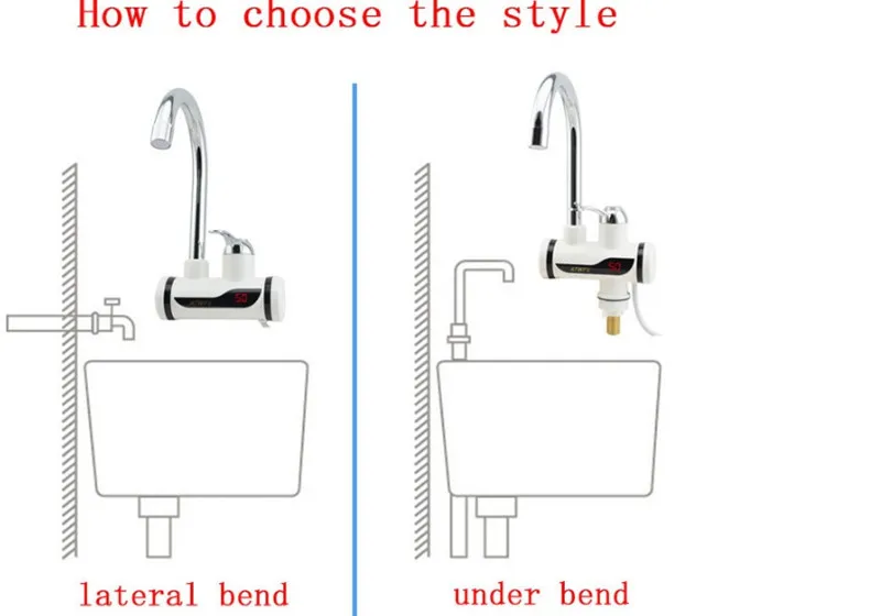 

RX-015C1B,Stainless Tap Instant Water Heater Faucet with Water Heater Kitchen Instant Heating Tap Water With Temperature Display