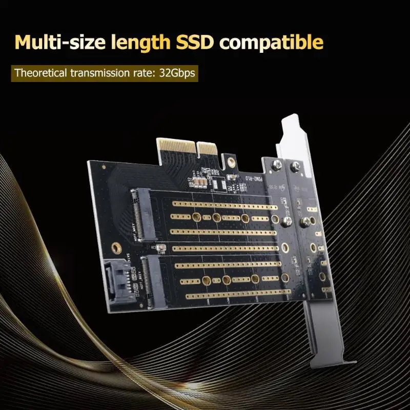 Плата расширения PCIE на M2/M.2 адаптер SATA M.2 SSD адаптер PCIE NVME/M2 адаптер PCIE SSD M2 на SATA карта pci-e M ключ+ B Ключ