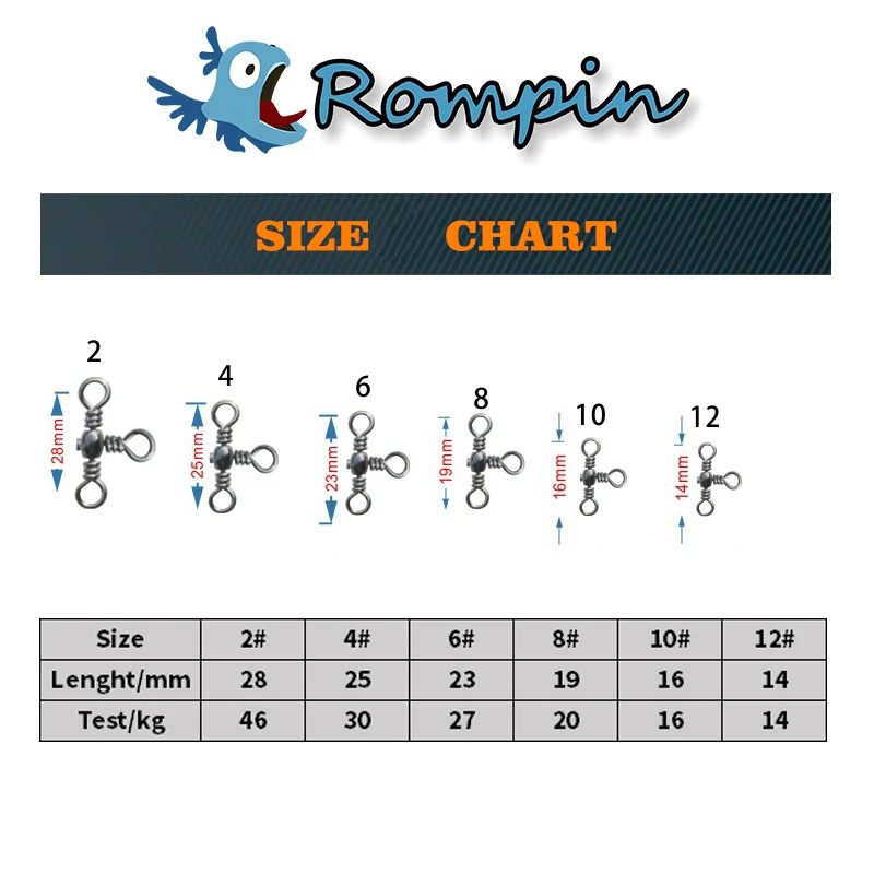 Rompin 30 шт. 3 Way Рыбалка поворотные крюки поперечная линия поворотный бочки для верховой езды поперечная линия Карп рыболовные снасти emerillones Pesca