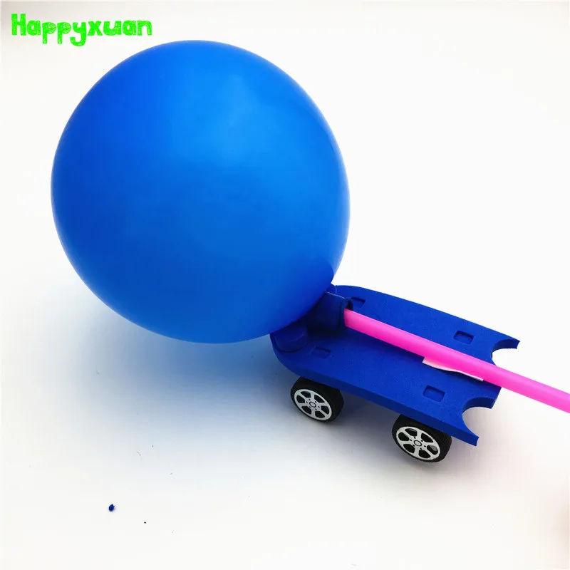 Happyxuan Дети DIY приводимый в движение воздушным шариком автомобильный комплект для