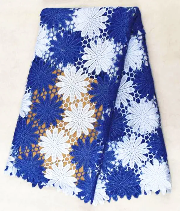 Самый популярный Королевский синий и желтый цветочный узор Водорастворимая