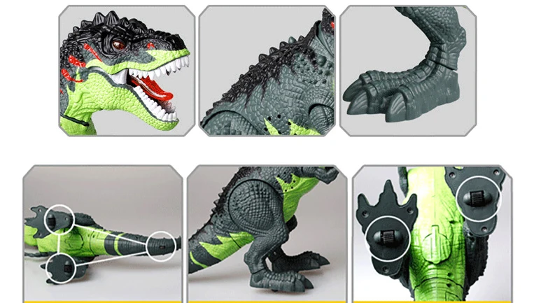 Электрический спрей Lay Egg Tyrannosaurus движущиеся ходячие яйца Укладка динозавра игрушка звуковой светильник имитация животного модель детских игрушек