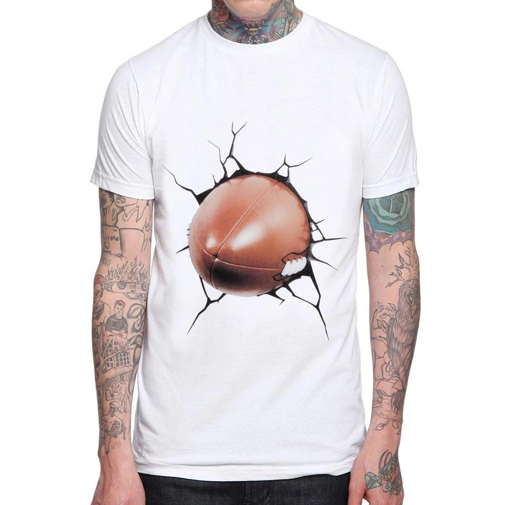 

Newest Men Fashion 3D Printing T-shirt Men Half Sleeve Cotton Football Pattern Printed Hipster Mens Tops Casual Man Tee Shirts