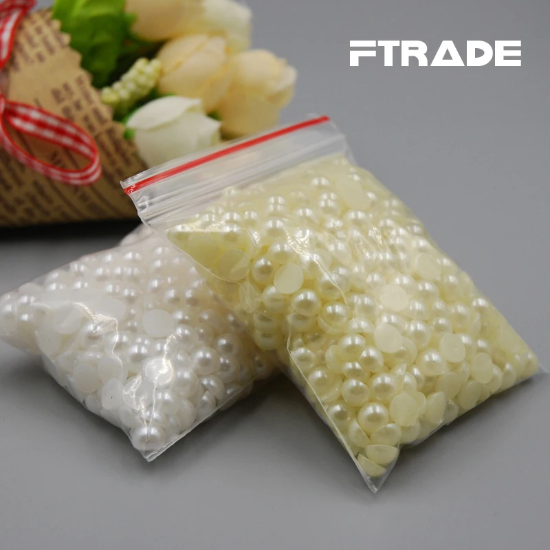 Полукруглые бусины для поделки из жемчуга АБС пластик 6 мм 500 шт.|decorative arts trust|art design