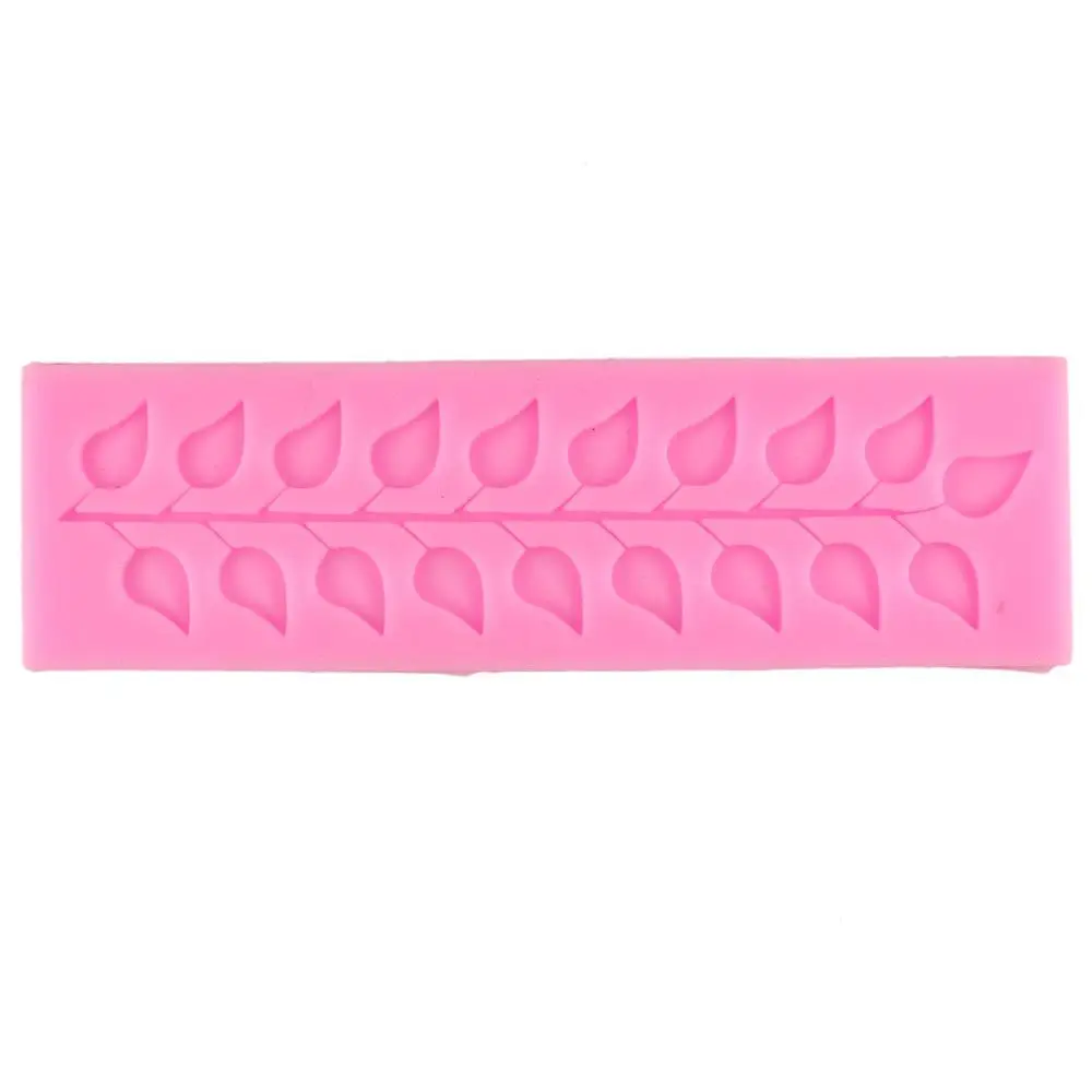 Moldagem de Imprensa da Folha da Árvore de Decoração do Bolo Molde de Silicone Lote Stencil Fondant 3d Deixa Bolo Cozimento Acessórios 50 Pçs –