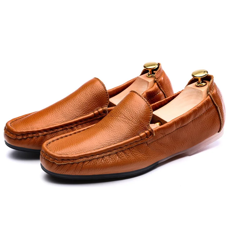 Supper Comfort Mens Genuine Leather Loafer Shoes 2015 Spring Hand Made Loafers Slip on Flats for Man Casual Driving | Обувь