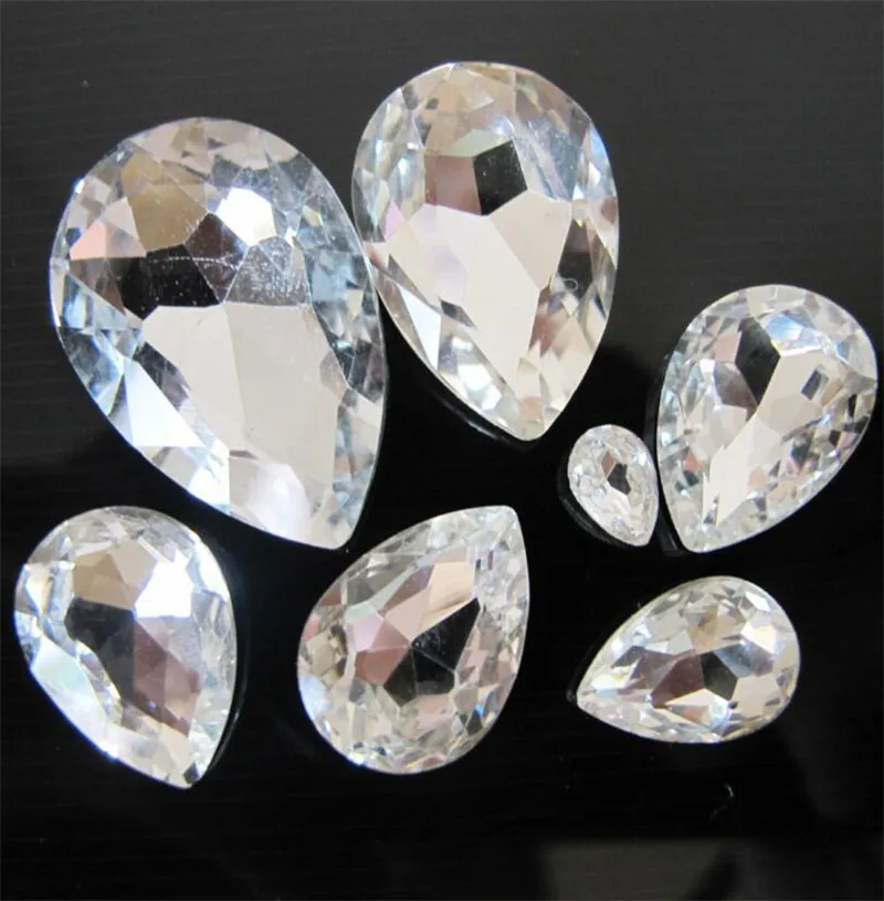 100 шт случайных смешанных размеров и цветов с заостренным задним дном