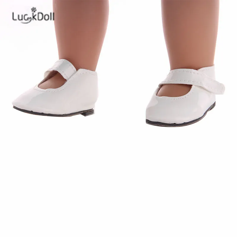 LUCKDOLL летняя повседневная кожаная обувь подходит 18 дюймов Американский 43 см Кукла одежда аксессуары, игрушки для девочек, поколение, подарок на день рождения