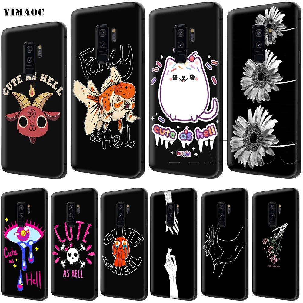 Милый чехол YIMAOC Как ад для Samsung Galaxy A7 A8 A9 A10 A20 A30 A40 A50 A70 M10 M20 M30 S10e J6 Plus|Бамперы| |