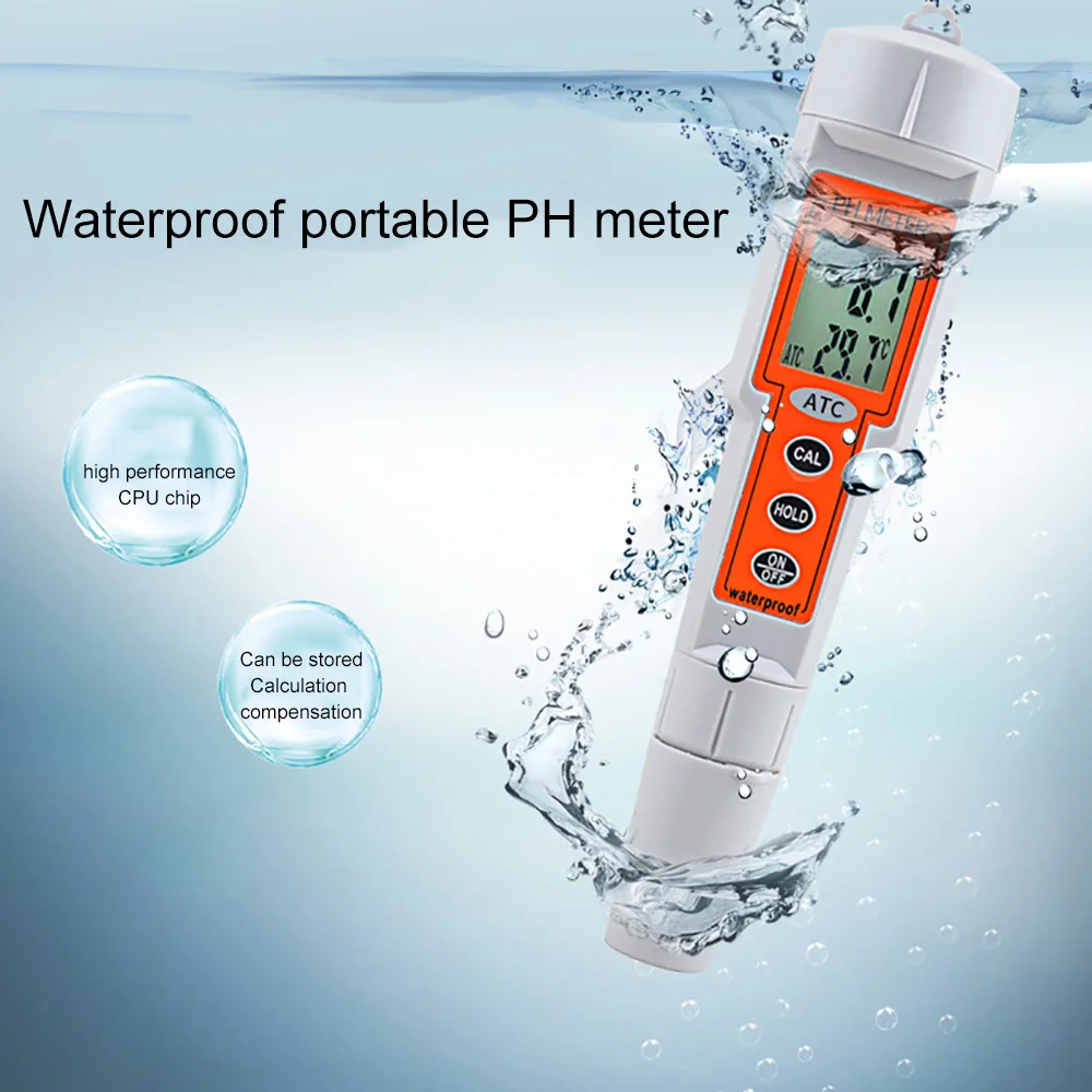 

Professional PH Meter Display Waterproof PH Water Quality Tester Aquarium Fish Tank Water Quality PH Tester Hand-held Digital
