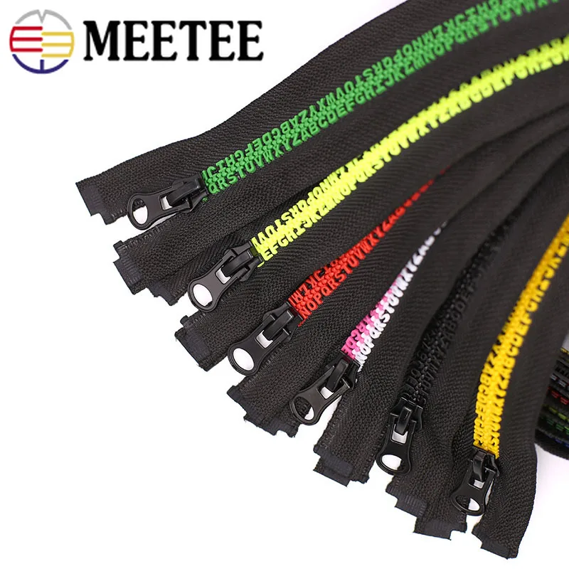 Meetee 1 шт. 80 см 5 # буквы зубцы застежки-молнии Open-end Авто замок молнии для пуховой