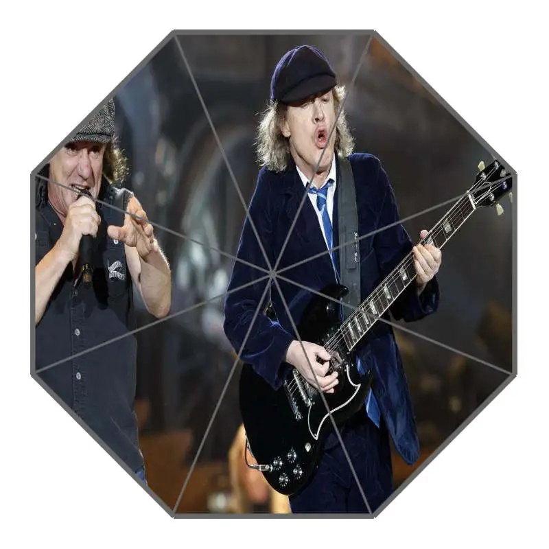 Группа acdc зонтик на заказ Печать Складной зонт от солнца дождь путешествия неавтоматический декоративный зонт высокого качества - Цвет: 16