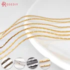 Медные цепи Jadoku золотого цвета, ширина 0,5 мм0,8 мм, аксессуары для рукоделия (JM2608)