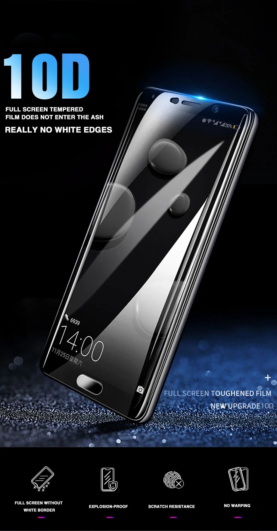 10D полное Защитное стекло для экрана для huawei mate 9 10 20 Lite 10 Pro закаленное стекло для huawei mate 8 9 20 защитная пленка