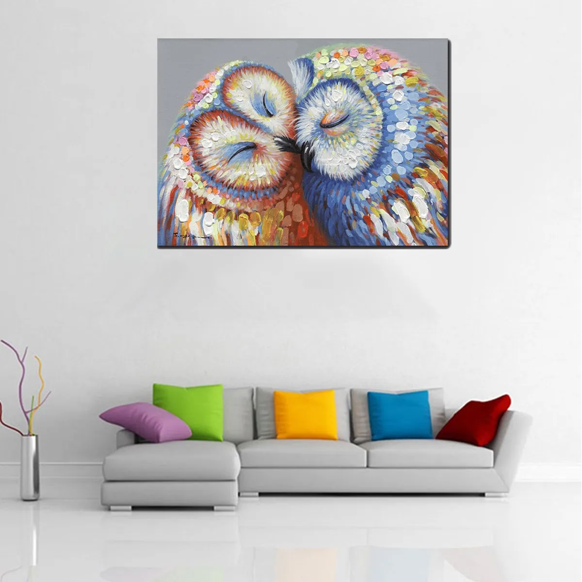 Kissed Owls Настенная картина Декор для дома сделай сам живопись по номерам