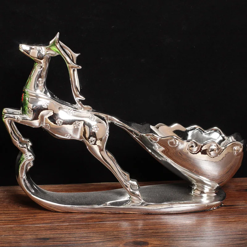 European style creative antique resin decoration red deer wine rack cabinet and display. | Дом и сад