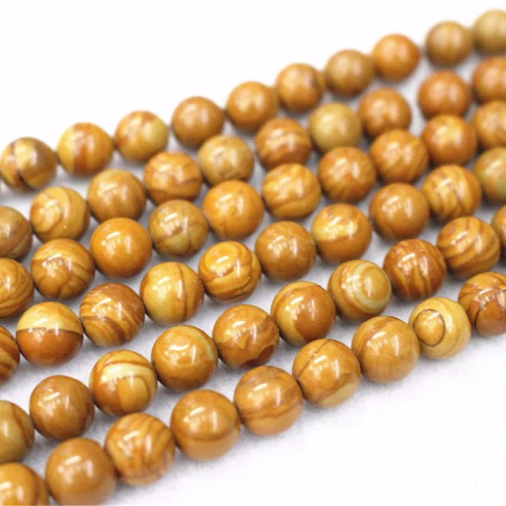 

Wholesale Wood Jaspers beads,4mm 6mm 8mm 10mm 12mm Wood Jaspers Smooth And Round Beads.DIY Jewelry Making Beads