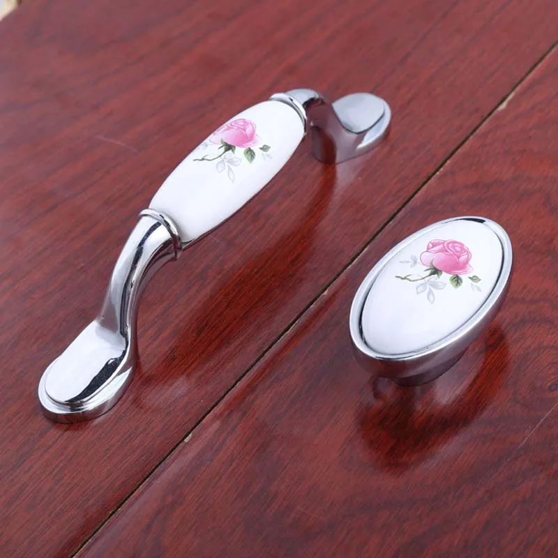 96 мм современная мода сельская керамика ТВ стол винный шкаф дверная ручка