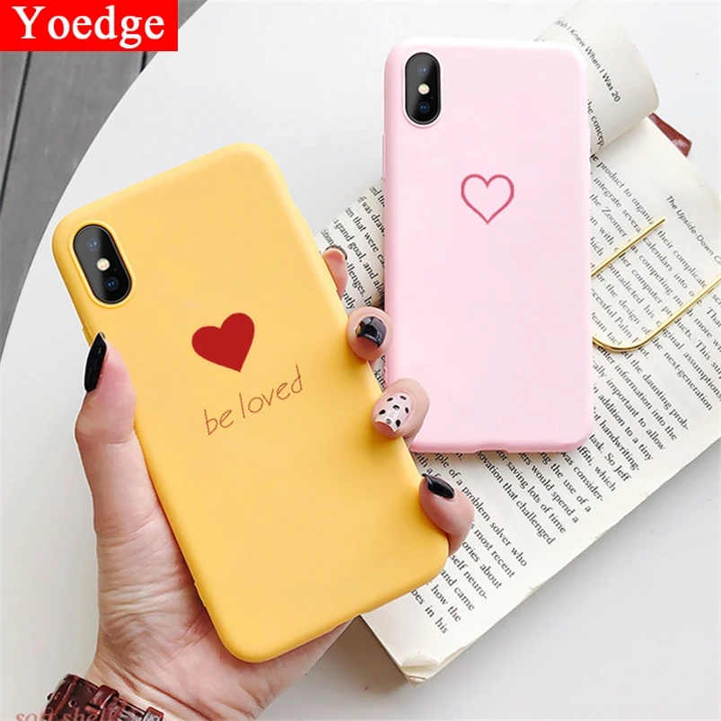 Милый чехол для телефона с сердцем для iPhone 11 Pro XS Max XR X 10 8 7 6 6S Plus 5 5S SE Роскошный чехол из ТПУ для задней крышки Fundas для iPhone X чехол