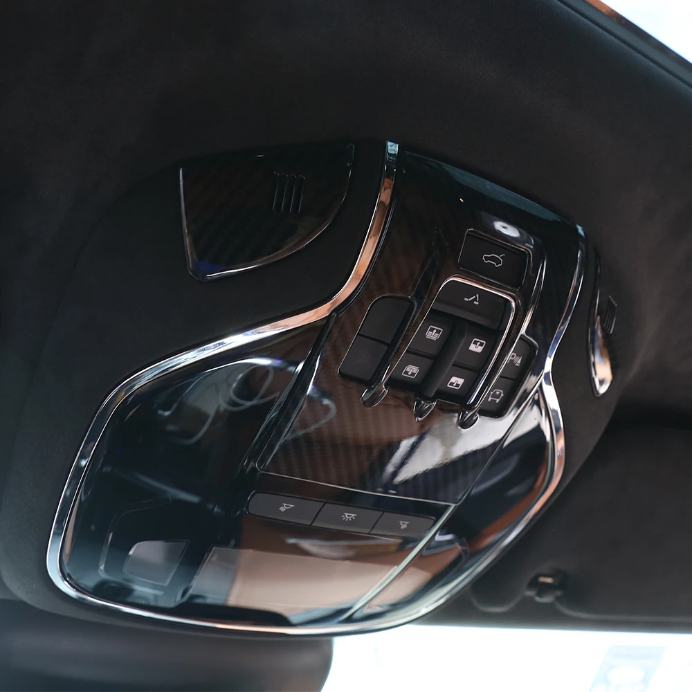 Для Maserati Levante Quattroporte автомобильные аксессуары из углеродного волокна ABS передняя лампа для чтения крышка отделка 3 шт