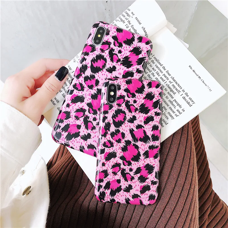 FLYKYLIN Leopard Case For iphone XS Max X XR 6 6S 7 8 Plus Phone Cases Retro Art Flwoers Back Cover Soft TPU Silicone Coque Capa |