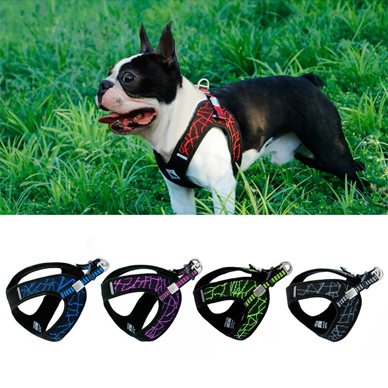 No-pull Sport Reflective Dog Harness For Small Medium Large Dog Pitbull Bulldog Outdoor Dog Training Walking Safety Vest Harness