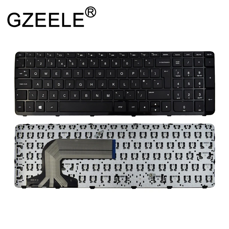 

GZEELE New for HP Pavilion 15T 15-N 15-E000 708168-031 9Z.N9HSQ.00U 719853-031 15-E092SA 15-N290SA Laptop UK Keyboard With Frame