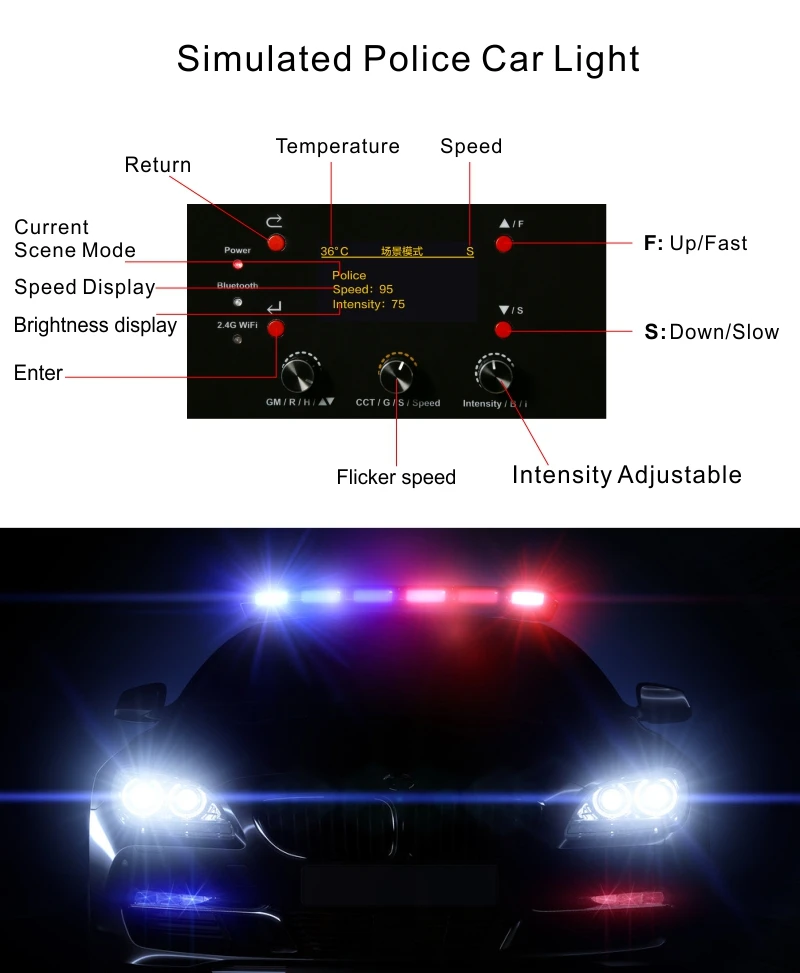 Falcon Eyes 200W RGB Светодиодный светильник для видеосъемки Поддержка Bluetooth(APP) Контроль 8 режимов сцены непрерывный светильник ing лампа DS-811