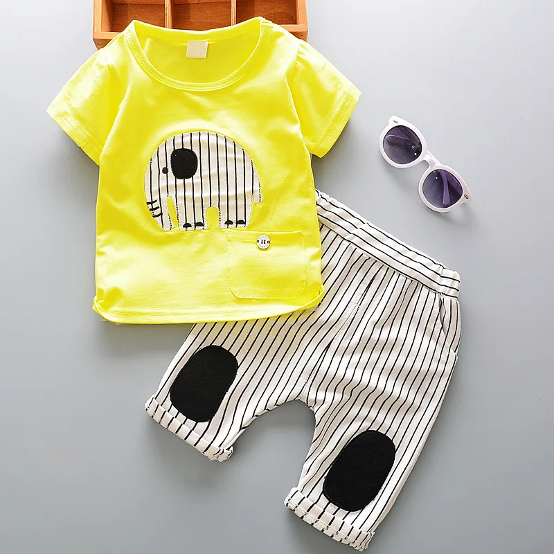 

Summer Cotton Linen Soft Print Shirt + Shorts Casual Kids Clothes Sets 0-4Years baby Boys Clothes Clothing Suits