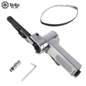 Ленточная шлифовальная машинка, пневматическая 710010 мм с 2 шлифовальными лентами