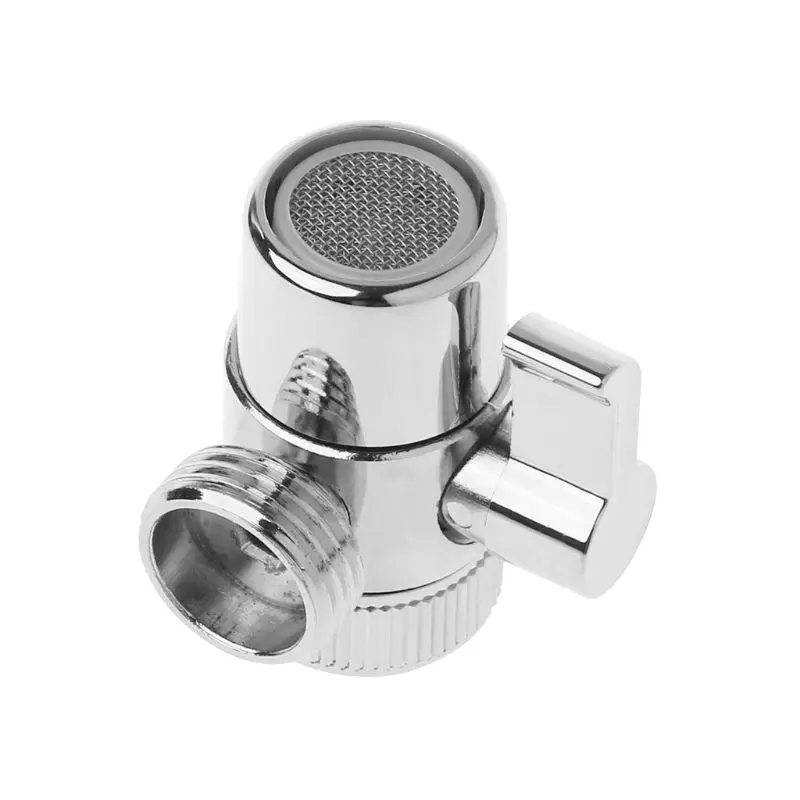 

Brass 3-way Diverter Valve Faucet Connector Adapter Three Head Function Switch