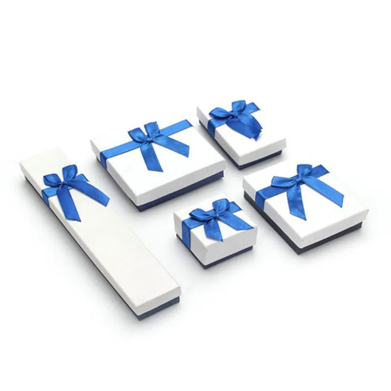 Высокое качество упаковки ювелирных изделий маленькая коробка элегантный белый