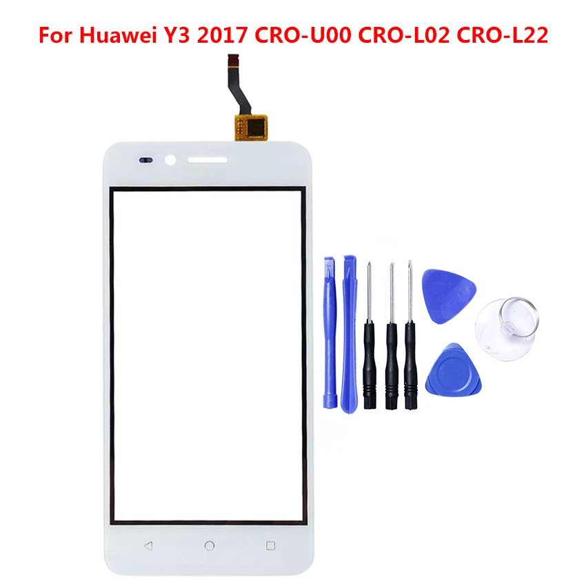 Для Huawei Y3 2017 CRO-U00 CRO-L02 CRO-L22 Сенсорный экран с дигитайзером Стекло объектив Панель