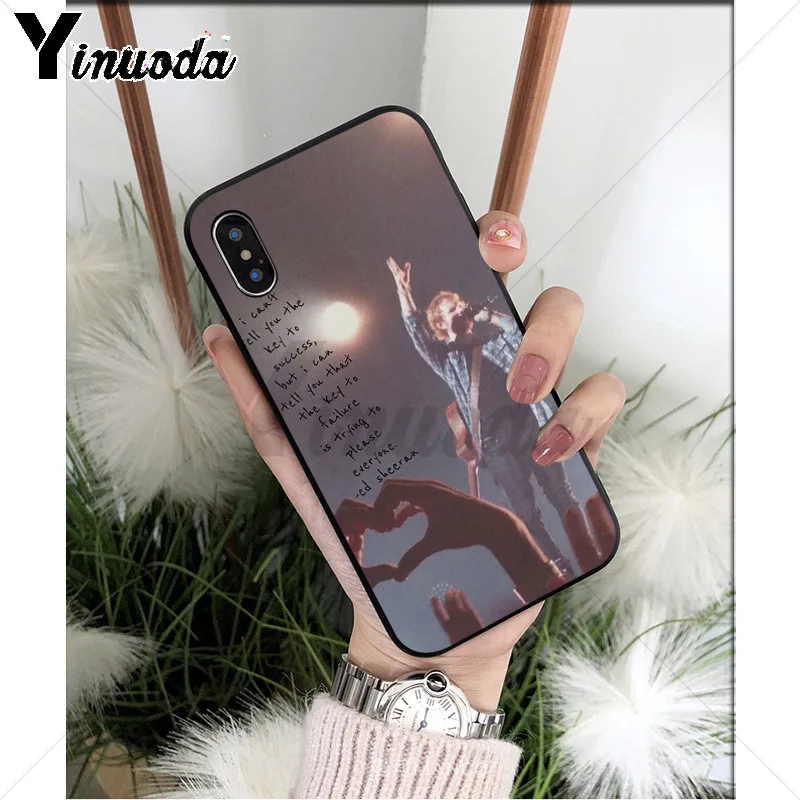 Yinuoda поп-певец звезда Ed Sheeran силиконовый мягкий ТПУ чехол для телефона для iPhone 6S 6plus 7plus 8 8Plus X Xs MAX 5 5S XR