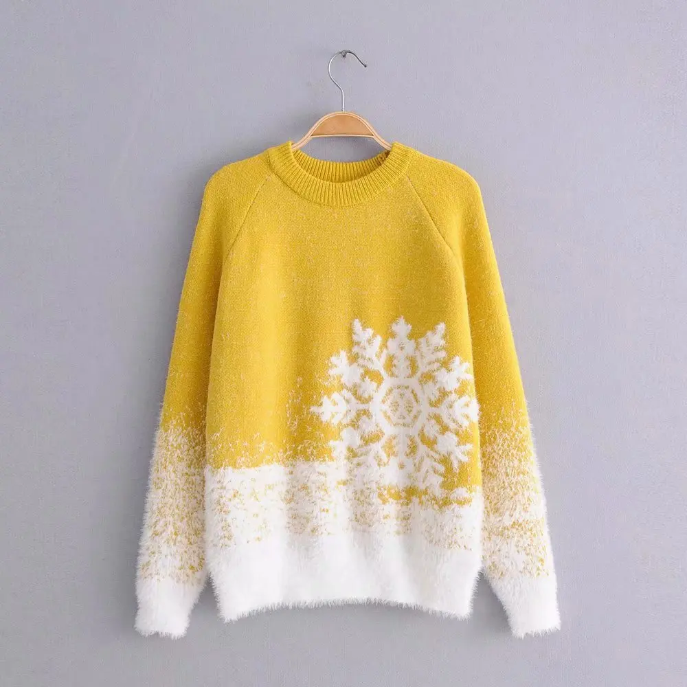 Jiajia 65-9432 European and American fashion snow mink woolen sweater | Женская одежда