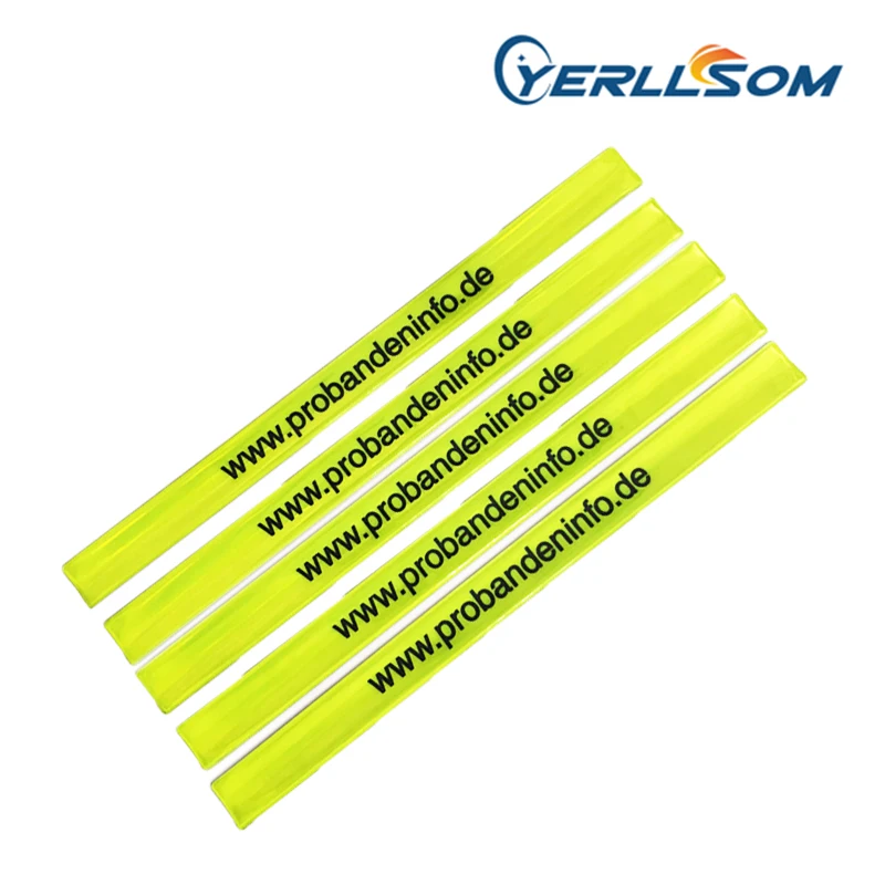 

Free Shipping 800pc/Lot 3*25cm reflective slap wristbands bracelets for promotion gifts Y031908