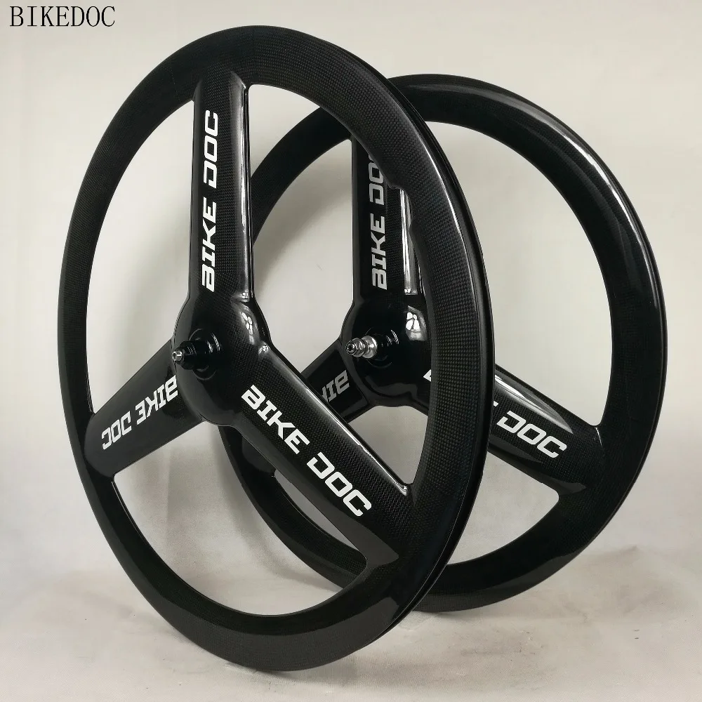 BIKEDOC 23 мм ширина углеродное трехспицевое колесо дорожное или трековое