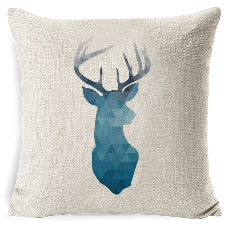 

Nordic Style Deer Geometric Mountain Arrows Pillow Case Linen Cotton pillow Covers Soft Bedroom Hotel Home Pillowcase Cover