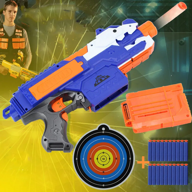 Nerf снайперская Винтовка Пластиковые Пистолет Мягкие Пули Игрушечный 20 1 Целевой