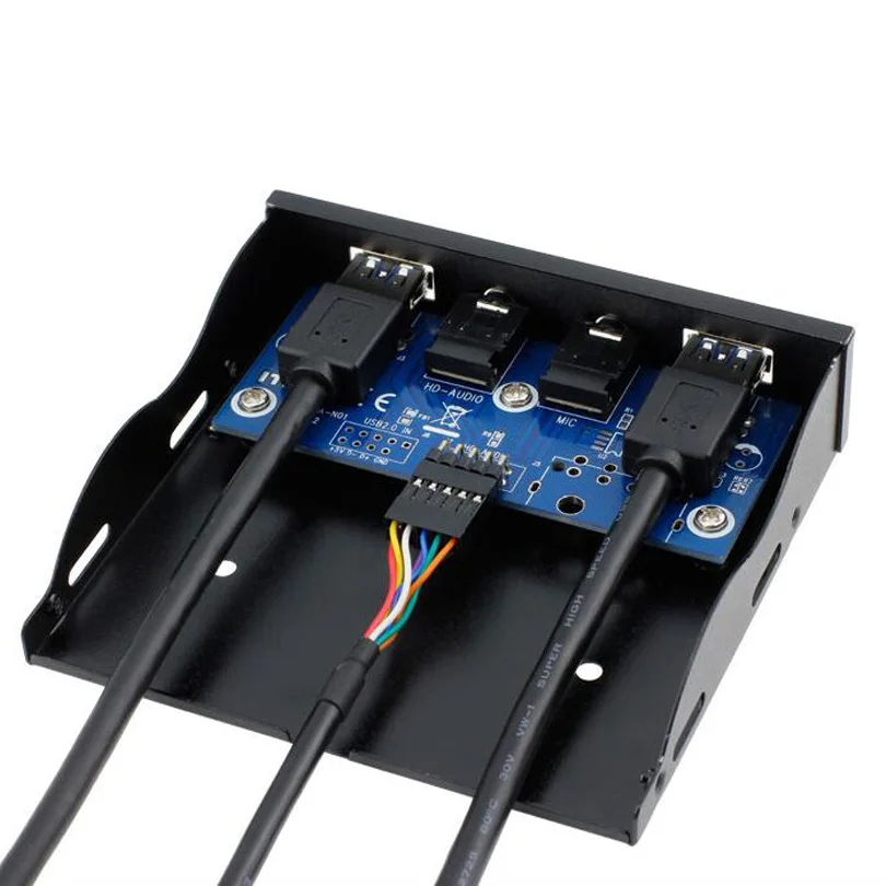 Высококачественный гибкий диск USB 3 0 20 Pin 2 порта Передняя панель узловой отсек