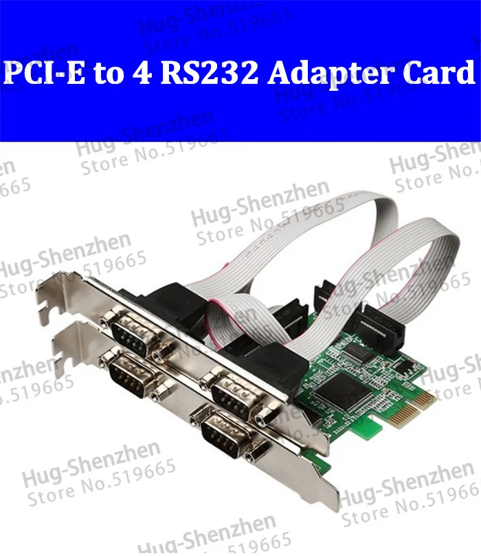 PCI-E на 4 порта RS232 PCI Экспресс резьба Com порт s к контроллеру удлинитель карты