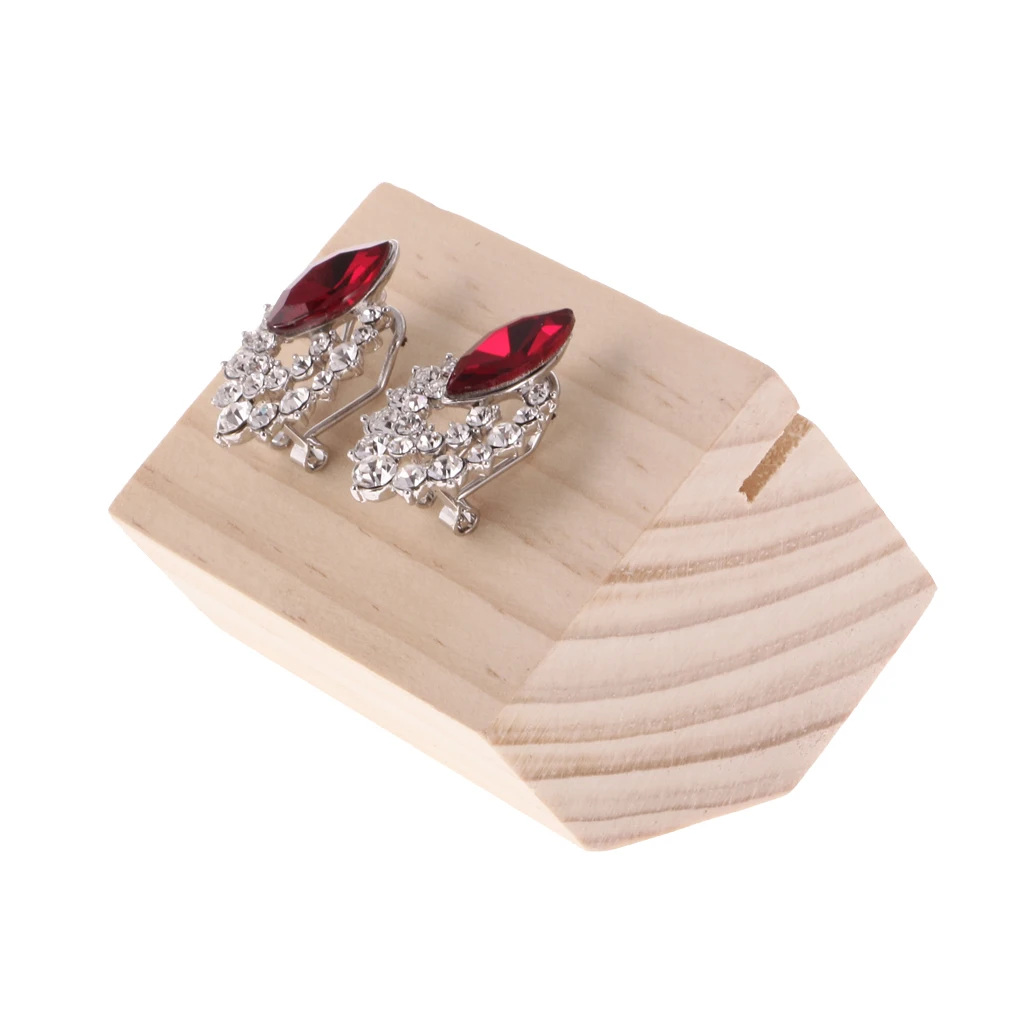 Простые неокрашенные деревянные серьги шпильки для ушей держатель ювелирных