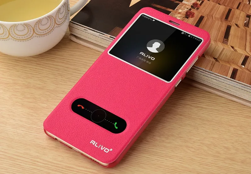 Red Для Huawei Honor 7X5,93 дюйма быстрый крышка окошко для просмотра ответа Флип кожаный чехол для Huawei Honor 7X7 X X7 чехол для телефона - Цвет: Red