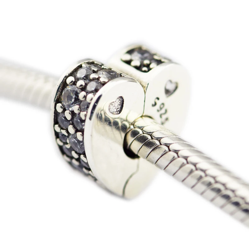 

CKK Silver 925 Jewelry Fits Pandora Bracelets Sparkling Arcs Of Love Clip Charms Original Sterling Silver Beads