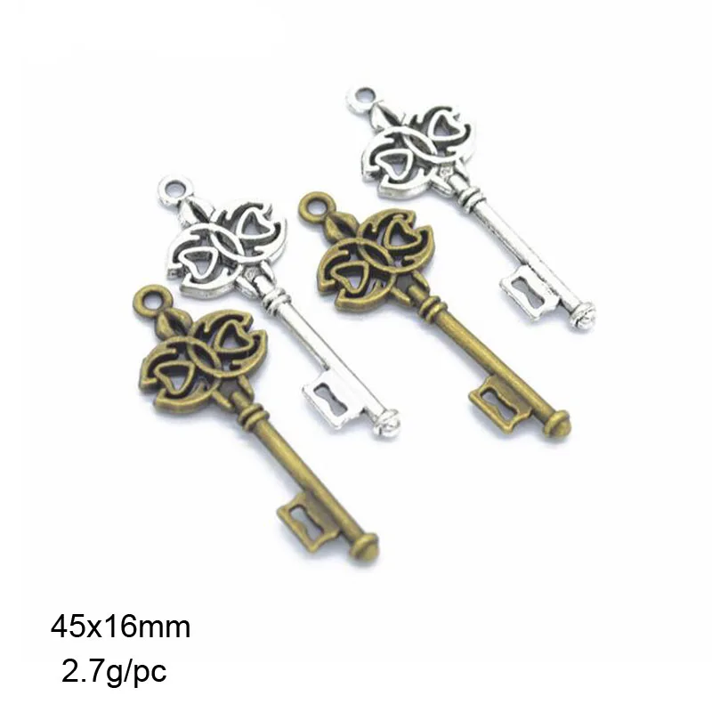 

30 шт./лот, двухцветная подвеска для ключей из сплава